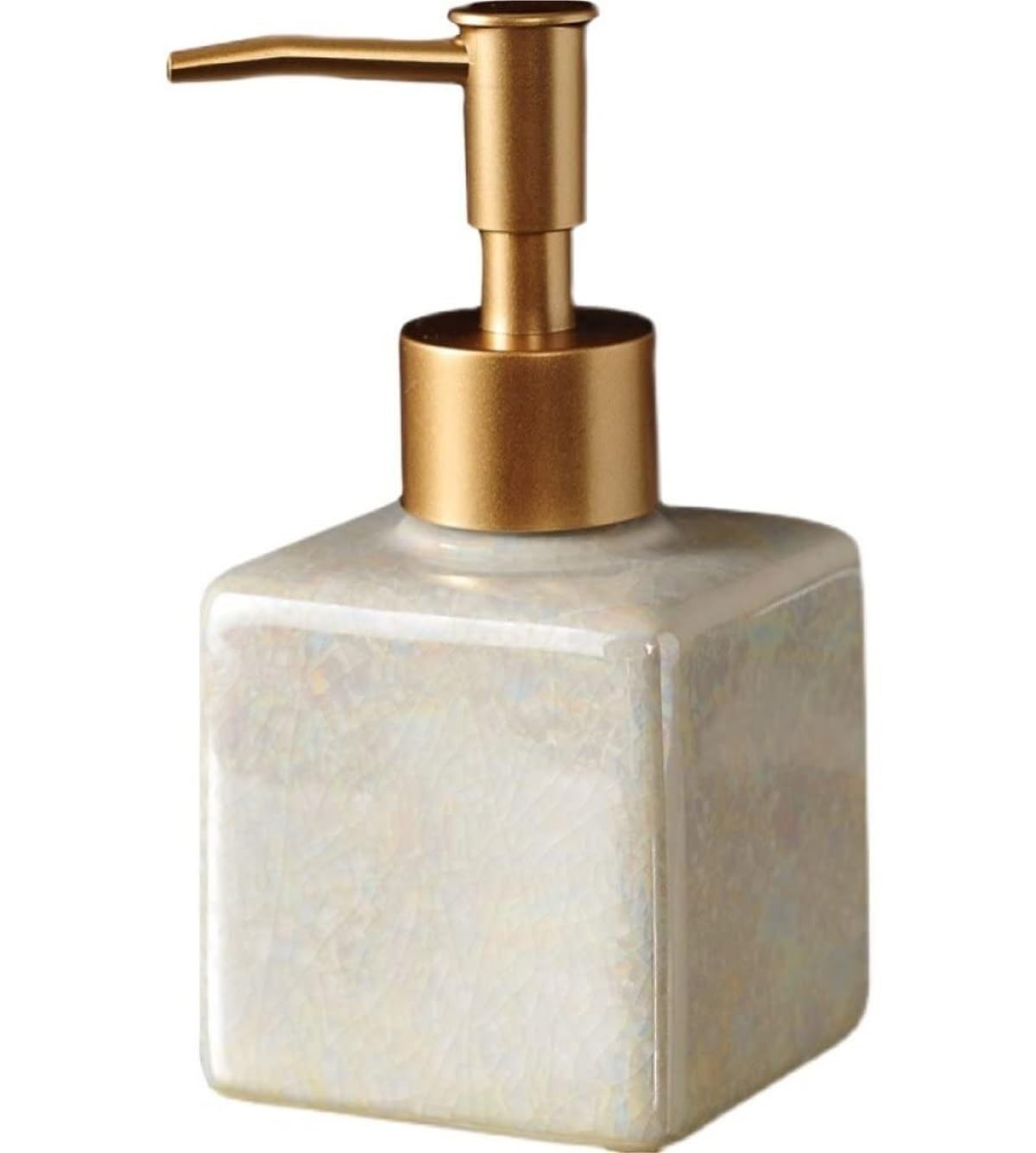 Rellenable Dispensador De Jabón Líquido De Cerámica Ice Crack Dispensador De Desinfectante De Manos Decorativo Fácil Llenado