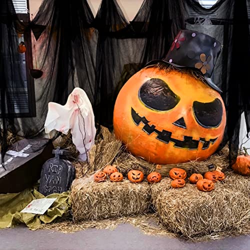 80×400 Inch Super Size Halloween Creepy Spooky Gauze Cloth Black Cheesecloth Scary Halloween Decorations For Haunted House Home Wall Patio Garden #TOP6