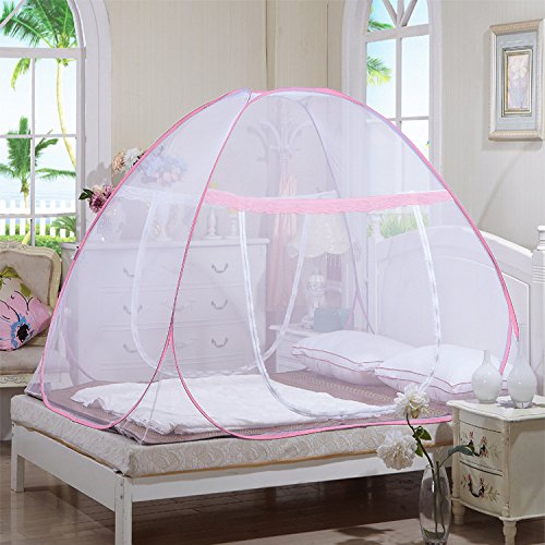 SmileyEU 1.8m Portable Folding Pop Up Mosquito Double Bed Net Canopy Curtains Outdoor Insect Malaria Repellent Canopy Travel Camping Tent
