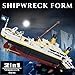 Liberty Imports Titanic Model Building Blocks Set, 2022 Pieces Bricks Collectible Titanic Replica, 2-in-1 Display Mode - Compatible with Major Brands
