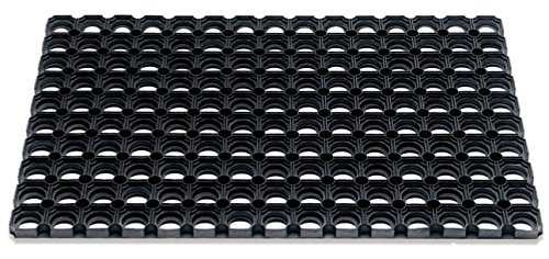 Vivol Tappetino in gomma resistente ad anello, 100 x 150 cm – 23 mm – Heavy Duty – Tappetini in gomma con fori di drenaggio – Adatto per più substrati interni ed esterni
