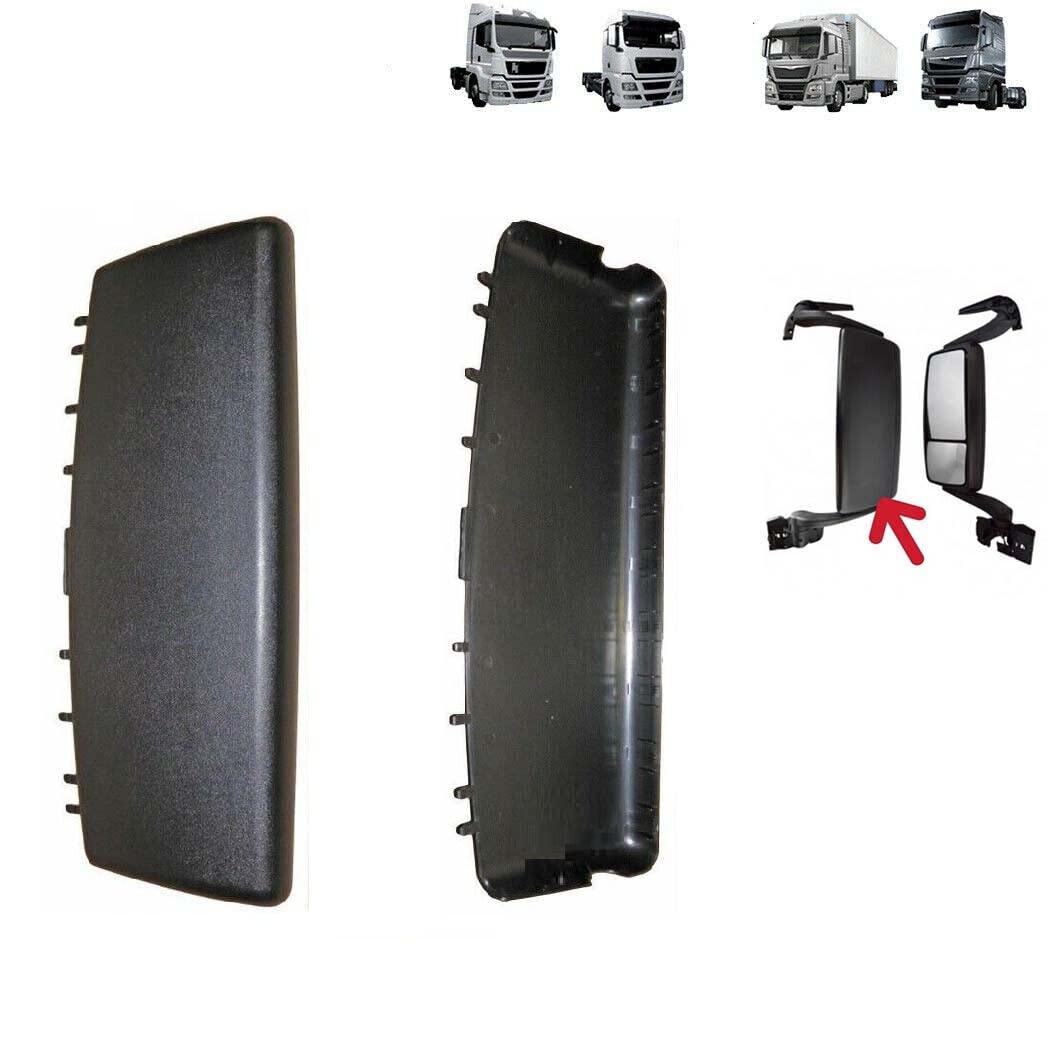Generico Calotta Specchio Retroviseur Destra Sinistra 63x24 cm, Compatibile con TGS TGS Euro 6 TGX TGX Euro 6, Nero, Vetroresina, Rif.O.E. 81637310356