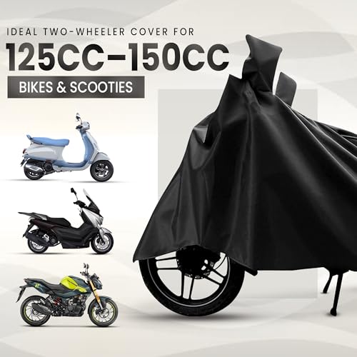 Image of Robustt Bike Cover for Dust with UV Protection, Universal Fit (125cc to 150cc), Water Resistant & All Weather Protection with Two Wheeler Cover | Keeps Bike Cool | Perfect Bike Body Cover