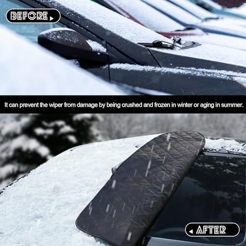 Image of Windshield Snow Cover for Car, Windshield Cover for Ice and Snow with Magnetic Edges, 5-Layer Thickened Protection, Winter Frost Guard Snow Shield Ice Cover, Universal for SUV, Truck, Sedan, Van