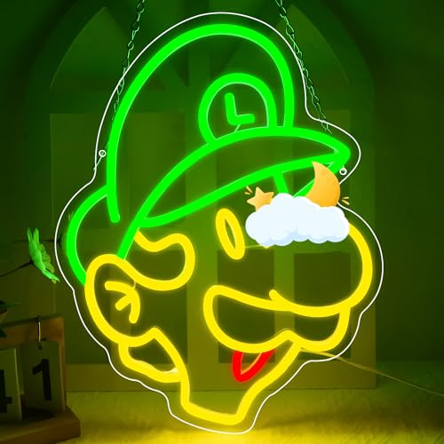 Image of Gaming Neon Sign for Wall Decor Game LED Neon Lights Anime Wall Art Decor Gaming Light Up Signs for Game Room Boys Room Man Cave Gaming Neon Signs Gifts for Men Kids Gamers Size 16.1 * 12.8 in(XD152)
