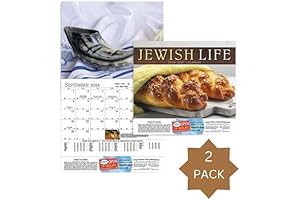Jewish Wall Calendar Year 5780 / 2019 - 2020 13-Month Calendar 2-Pack