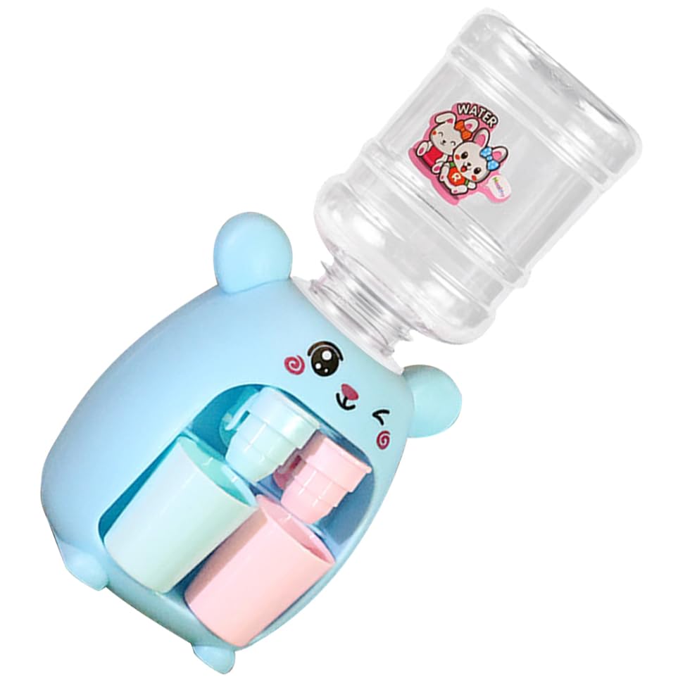 SUPVOX Kids Water Dispenser with Tap, Mini Drinking Fountain Model Toy for Children, Cute Animal Plastic Water Dispenser Plaything for Indoor Pretend Play and Room Decoration