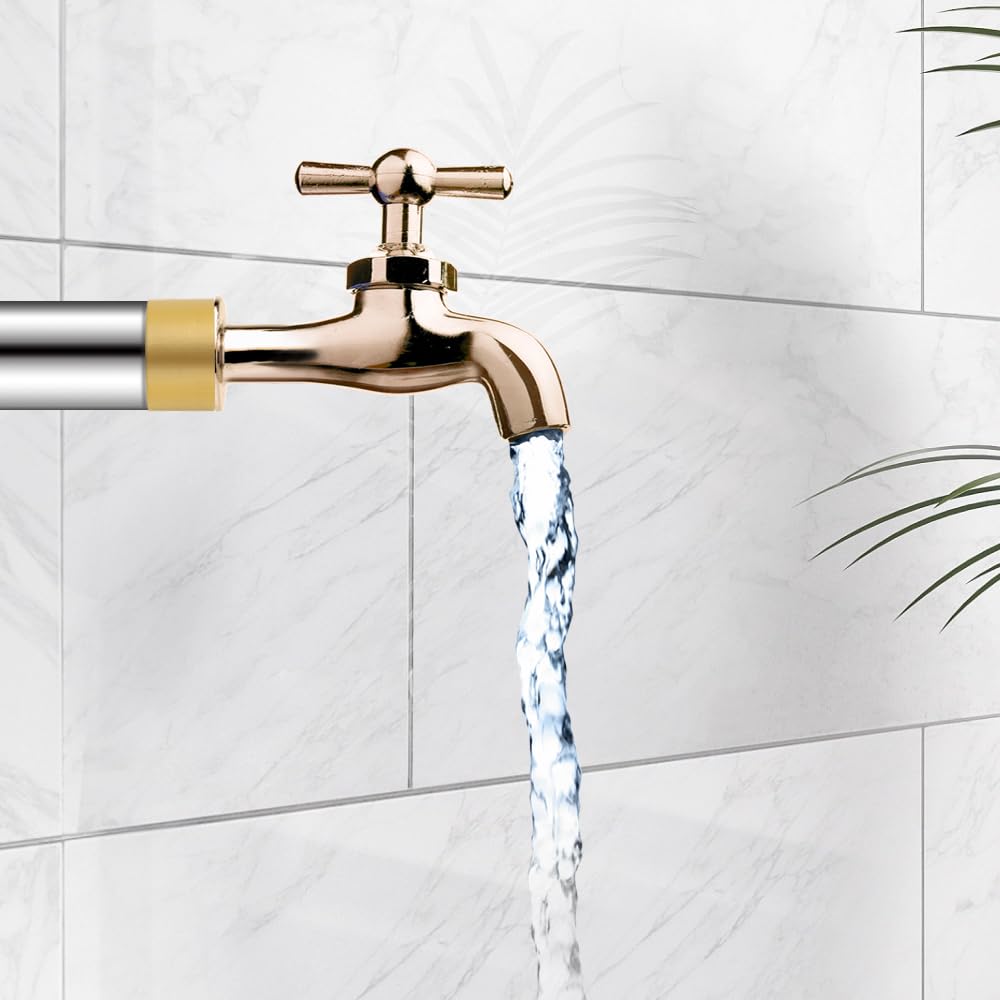 2 Pièces Raccord de Extension en Laiton 1/2" x 10 mm Raccordement de Tuyaux Rallonge de raccordement pour eau Potable et Installation de Chauffage
