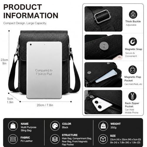 Image of CAVALO - Be Unique Sling Bag| Waterproof | Slim Crossbody Side Bag for Men & Women | Hard Shell Anti-Theft for Travel & Daily Use| Six Pocket|