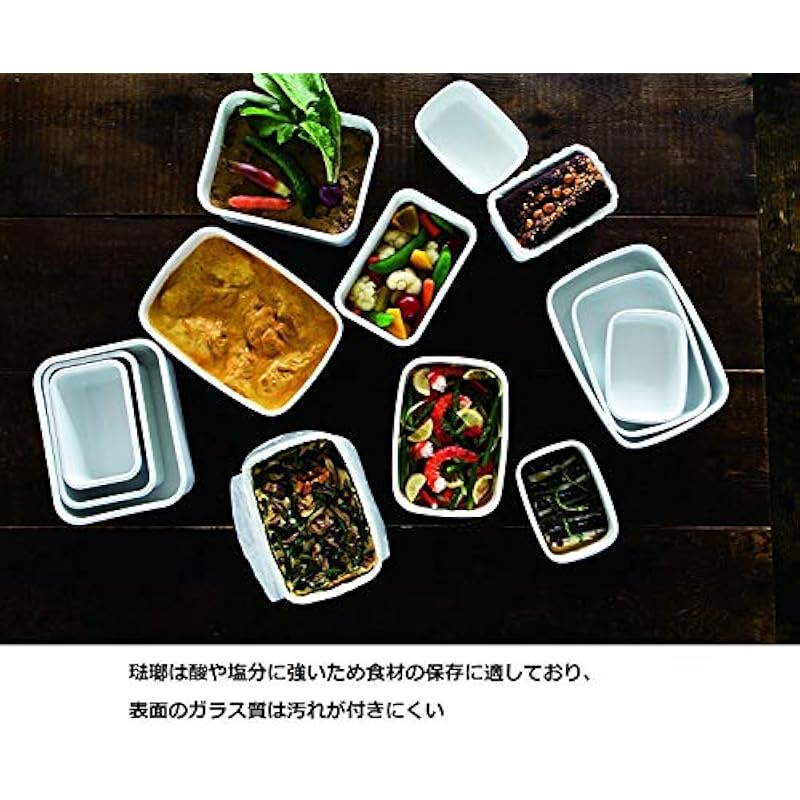 Fuji Horo Deep Storage Container M 크기 1.12L 뚜껑 IH 오븐이있는 캐니스터 냉동 컨테이너 KE-DM LW WHITE SIZE DEEP CANTION 상세이미지 2