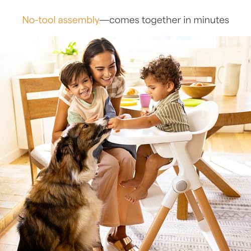 munchkin float baby high chair foldable and easy to clean for babies and toddlers white with wooden legs