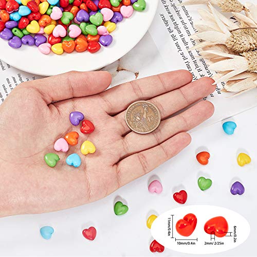 CHGCRAFT 700Pz Acrilico Cuore Perline Colore Cuore...