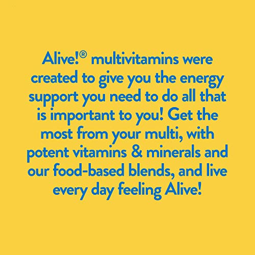 Nature’s Way Alive! Men’s Ultra Potency Complete Multivitamin, High Potency B-Vitamins, Energy Metabolism*, Food-Based Blends, 60 Tablets #TOP6