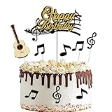 9PCS Music Cake Toppers Birthday Music Note Guitar Party Decorations