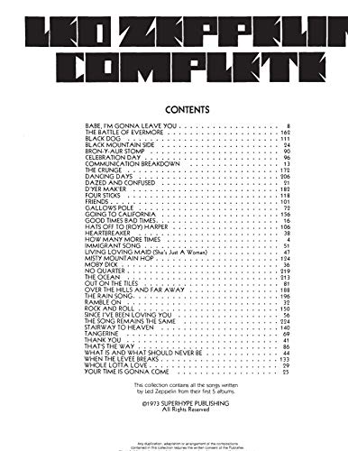 Led Zeppelin -- Complete: Piano/Vocal/Chords - Image 2