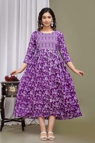 Image of Maternity Feeding Kurtis for Women Cotton - Zip Access Nursing Dress | Comfortable Pregnancy Wear | Stylish Feeding Kurti | Soft Cotton Maternity Dresses for Womens