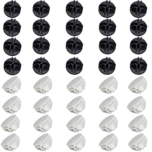 ZDDQ 40 Pieza Conectores De Armario De Plástico, Hebilla Organizadora Modular, Conector Armario Modular, Conectores De Cubo De Modular Para Estantes Bastidores Almacenamiento DIY Negro Blanco (123)