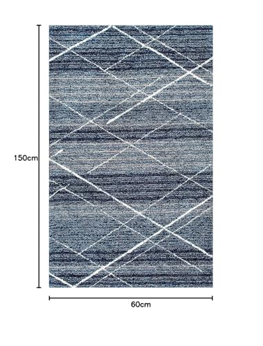 Image of Shaggy Rugs 7 x 10 Feet Soft and Cozy Carpet for Living Room & Hall, Bedroom, and Kids Room Non-Slip, High Pile, Machine Washable, Perfect for Any Room (Teel Blue Mix)