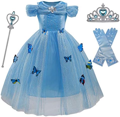 Girls Princess Dress up Costume Butterfly Fancy Party Dresses for Halloween Christmas