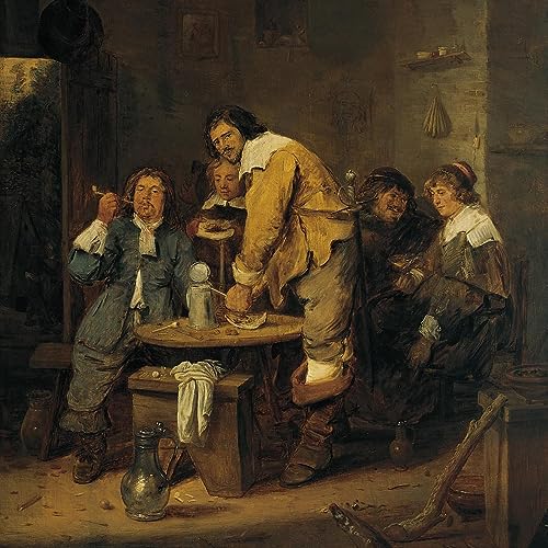 Tableau Toile l'Auberge d'Adriaen Brouwer d'Art aux finitions soignées de 60x90cm