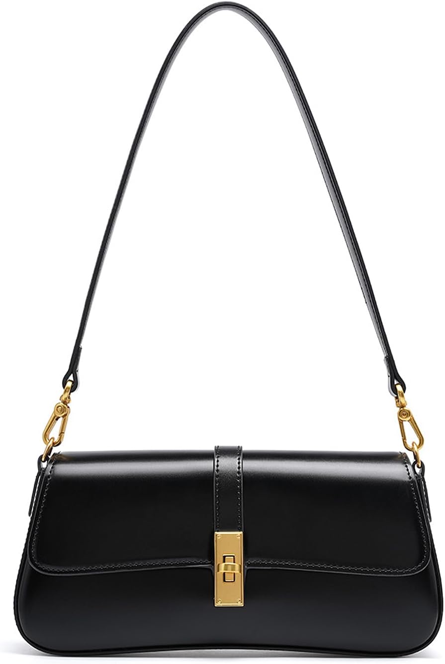 Shoulder Bag for Women, Genuine Leather Crossbody Bag Handbag with Removable Adjustable Straps