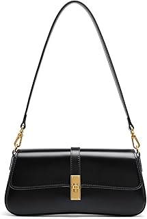 MoreFarther Shoulder Bag for Women, Genuine Leather Crossbody Bag Handbag with Removable Adjustable Straps