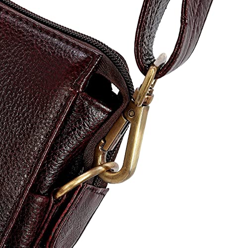 Image of RICHSIGN LEATHER ACCESSORIES Full Grain Natural Leather Laptop Messenger & Shoulder Bags for Men Women Office Briefcase Branded Stylish..Dimensions: L-14 x H- 12 x W- 2 Inch (Weight=900 GR)