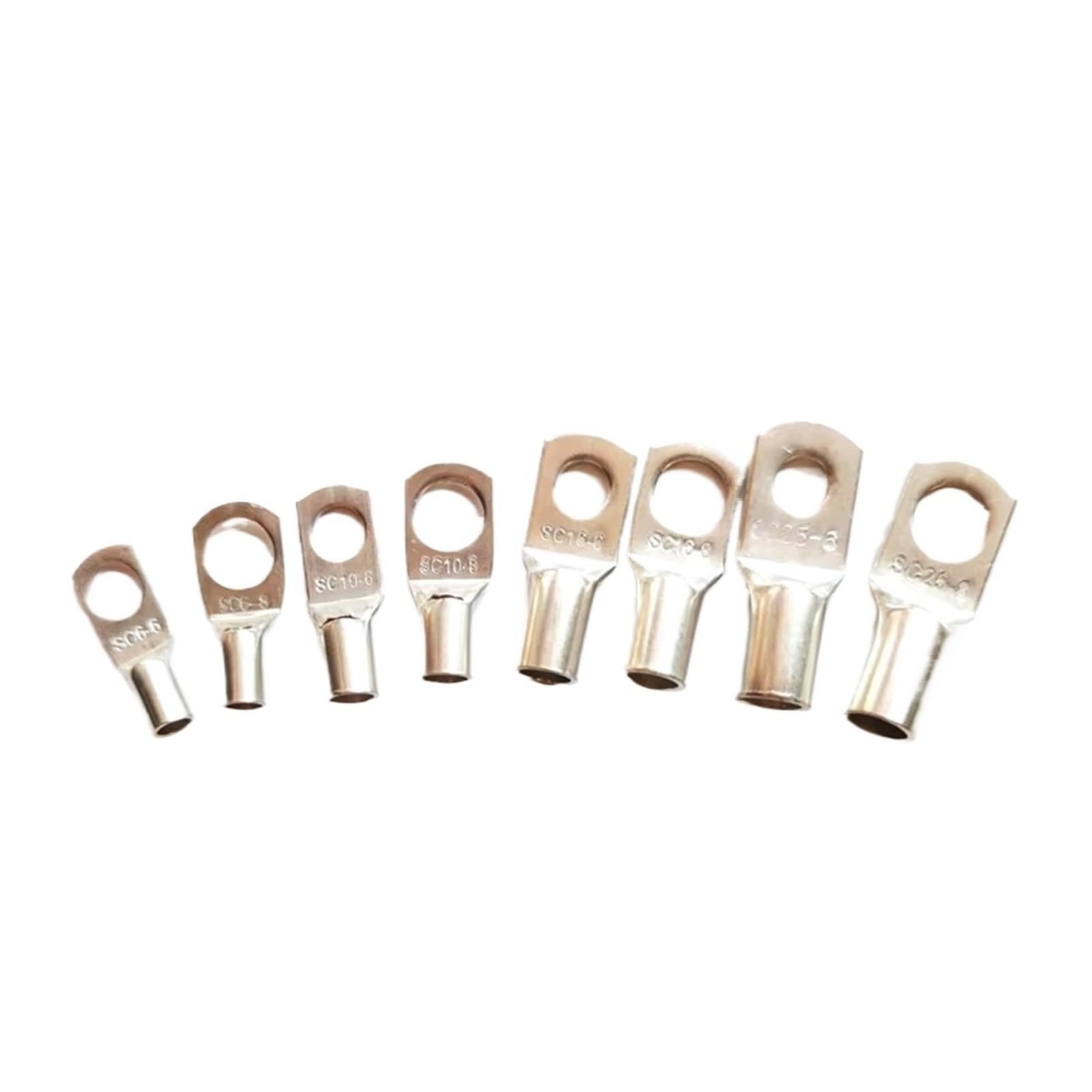 20 Stück Bolzenloch verzinnte Kupferösen verriegeln Klemmen 10/16/25/35/50/70 m㎡ Kabel Crimp Drahtverbinder SC10-6/8 SC16-6/8/10(SC50-6)