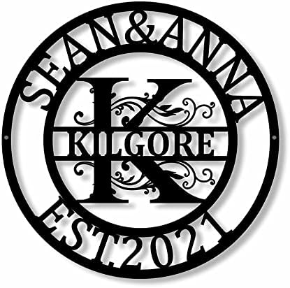 Personalized Last Name Metal Signs Custom Split Letter Name Sign Custom Front Door Monogram Sign Outdoor Metal Sign Family Name Sign Metal Wall Art Wedding Gift Housewarming Gifts