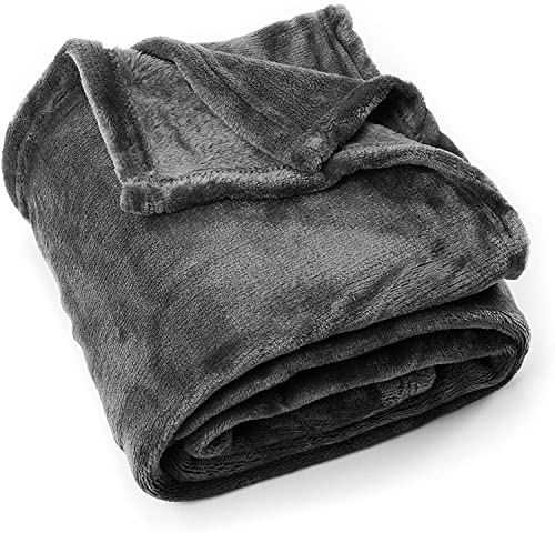 Cabeau Fold ‘N Go Travel And Throw Blanket Plus Compact Case - For Home And Travel - Doubles As Lumbar Pillow And Neck Support Pillow - French Microfiber Comfort - Charcoal #TOP2