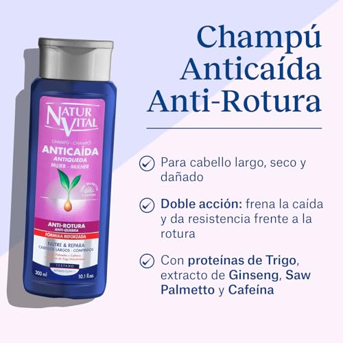 NaturVital Anti-Breakage Hair Loss Shampoo for Long Hair, pink, 300 ml (Pack of 1) - Image 2