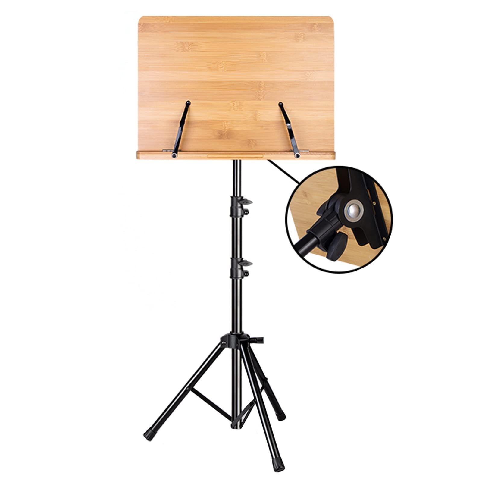 Leggio, Supporto per spartiti Portatile Pieghevole Facile da Usare, Supporto per leggio, Supporto per Chitarra, Violino, Supporto per spartiti con Borsa, treppiede in Metallo, Nero, Supporto