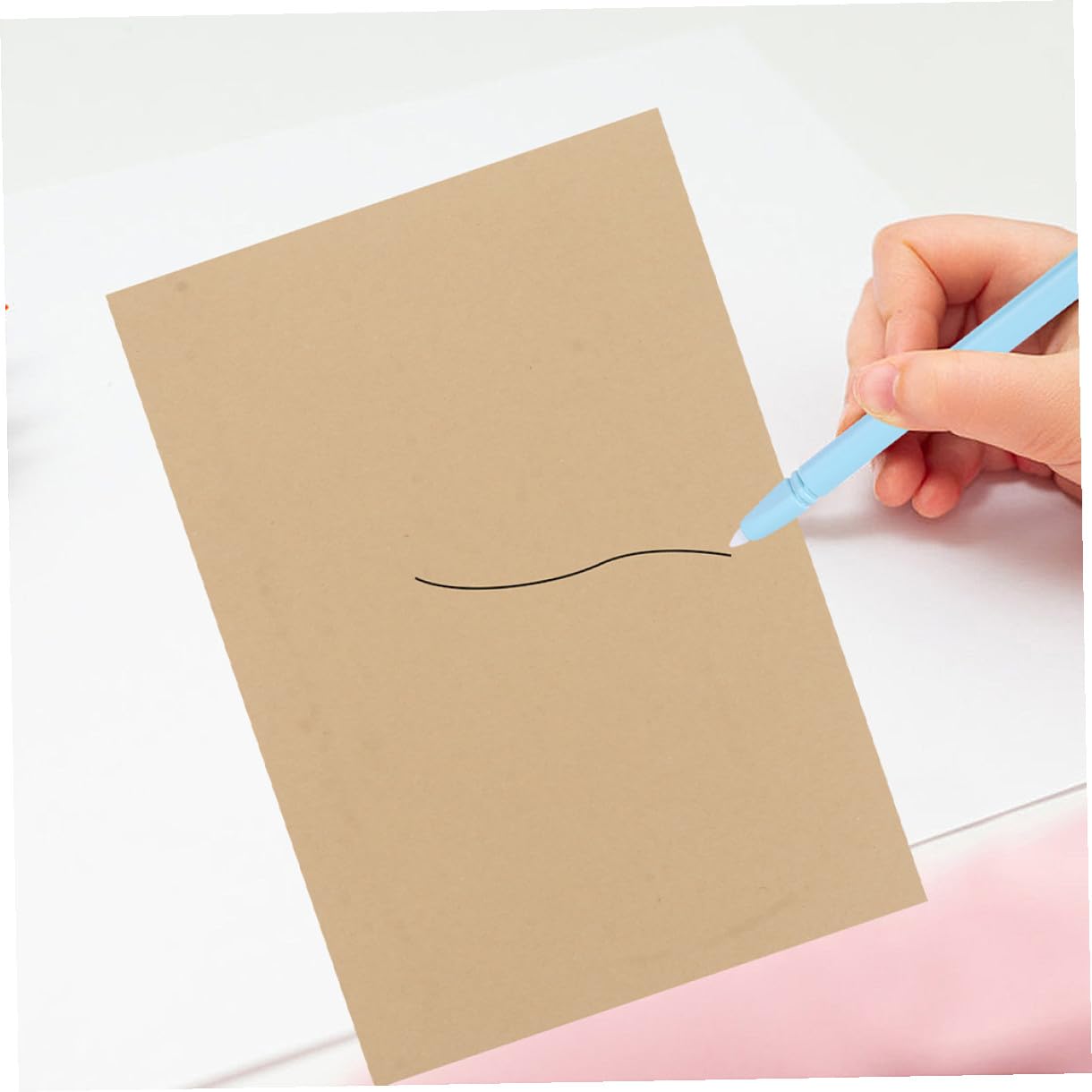 Veemoon 100 Blatt A4 Briefpapier aus Dickem Braunem Kraftpapier Elegantes Vintage Schreibpapier mit Freundlichem Material für Briefwechsel und Bastelprojekte