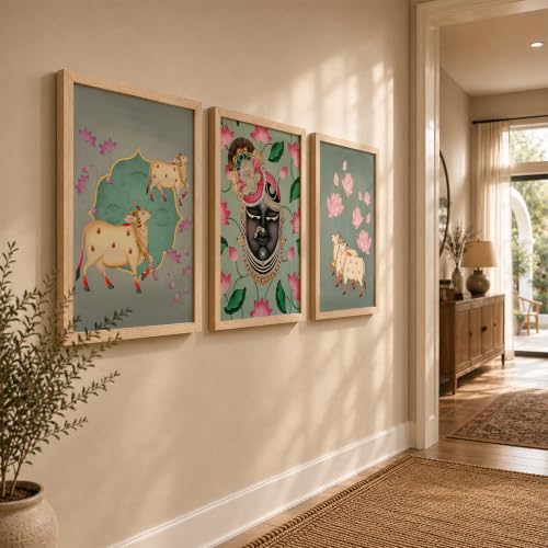 Image of NoWorries Wall decor paintings for living room - Wall frames for home decor /Wall hangings Home decor items - (Synthetic Engineered Wooden Frame) (MIN -8, 25x37 inches)