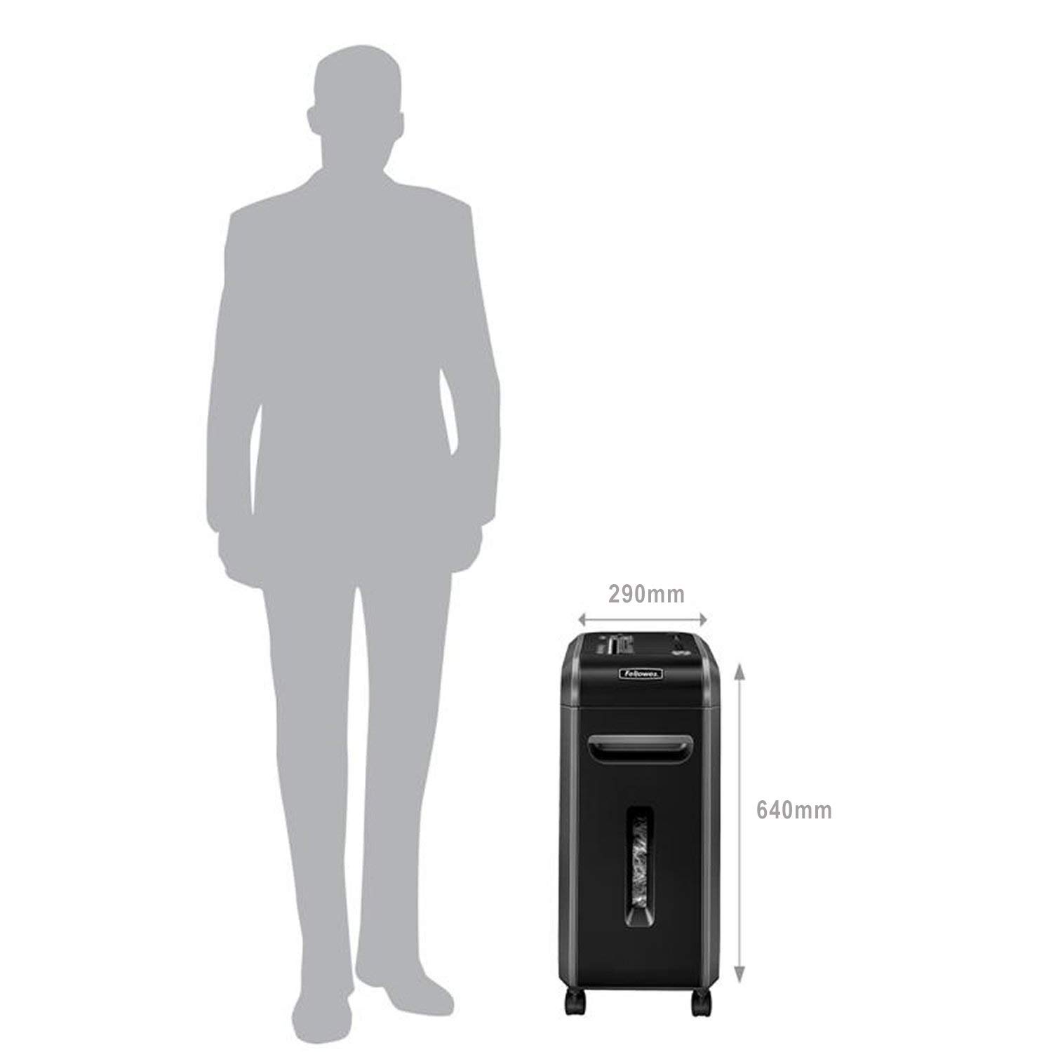 Fellowes distruggi documenti a frammento 99Ci, 18 fogli, per piccolo ufficio, con tecnologia 100% antiinceppamento, SafeSense e ultra silenzioso