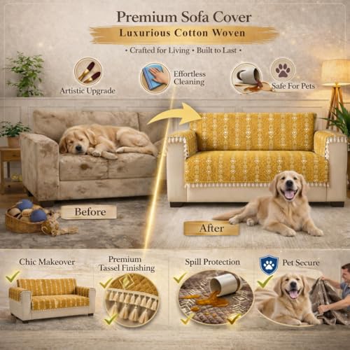 Image of STITCHNEST 'Artisoul Series' Chenille Sofa Cover