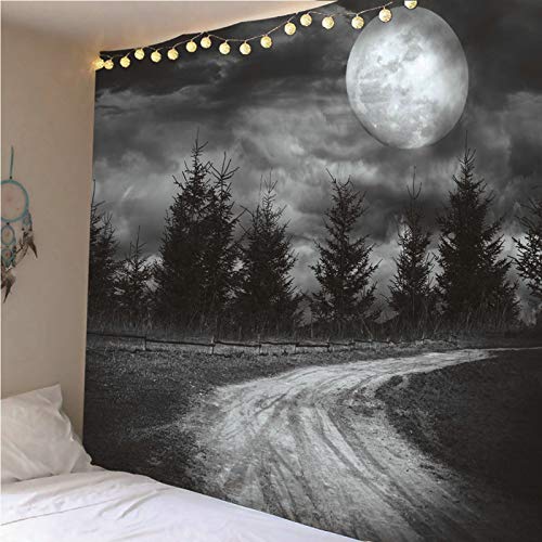 Tapiz de pared de poliéster de gran acabado con diseño detallado de luz de luna 3