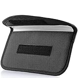 Signal Blocking Bag, ONEVER GPS RFID Faraday Bag Shield Cage Pouch Wallet Phone Case for Cell Phone Privacy Protection and Car Key FOB, Anti-Tracking Anti-Spying
