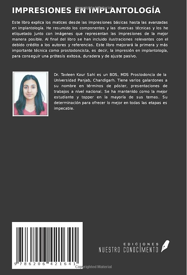 Miniatura 2 de IMPRESIONES EN IMPLANTOLOGÍA El primero es el último (Spanish Edition)