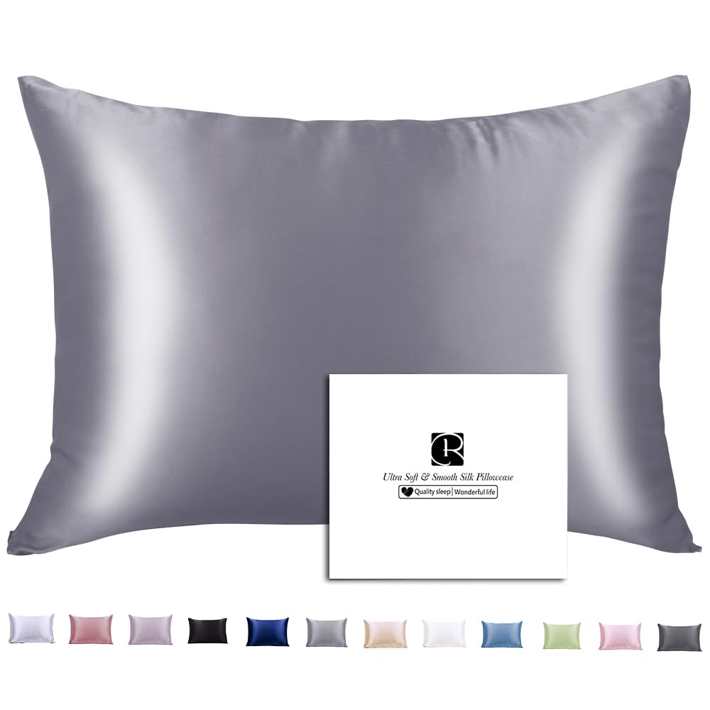 Ravmix 100% Silk Pillowcase for Hair and Skin 21Momme Both Sides Mulberry Silk Pillow Case with Hidden Zipper, 1PCS