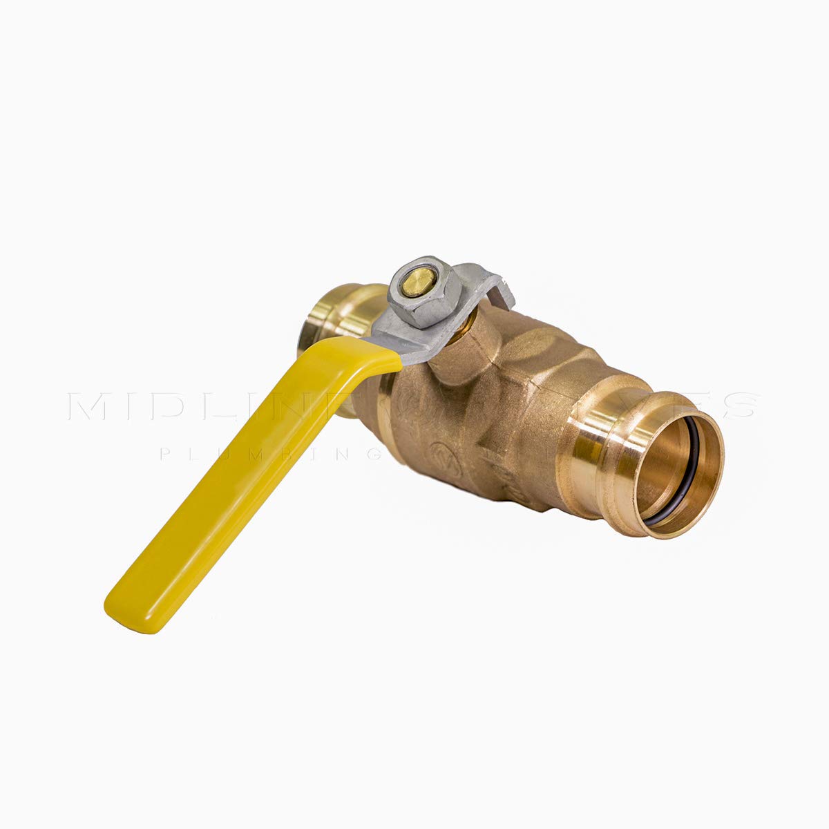 Midline Valve 532VLV001 Zawór kulowy z podwójnym pierścieniem O-ring, z złączami 2,5 cm, pełny port, odcięcie wody, mosiądz (5 szt.) (532VLV001-5)