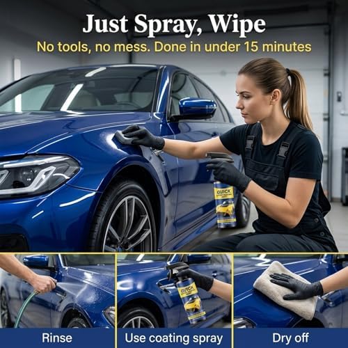 Quick Effect Coating Agent for Cars,Car Coating Spray for Shine& Protection (1 SET) - 4
