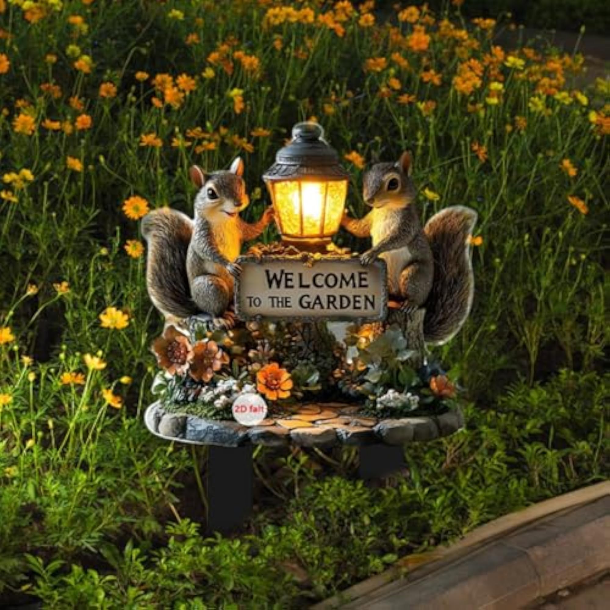 Squirrel Decorative Garden Stake 2D Creative for Flower Bed