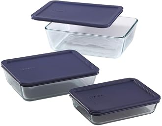 Pyrex Simply Store Food Storage Set, 6pc, Clear