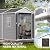 SELLERWE 6x4 FT Outdoor Storage Shed, Waterproof Resin Shed with Floor & Lockable Door & Window & Vents, Plastic Tool Shed for Backyard, Patio, Poolside, All Weather Use,Dove Grey