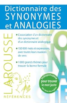 Paperback Dictionnaire Larousse des synonymes et analogies (French Edition) [French] Book