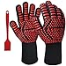 Gants pour Barbecue,ASOWAY Gants résistants à la température élevée à 1472°F/ 800℃ pour Les Fours, Les Fours à Micro-Ondes, Les Cuisines de Cuisson et de Cuisson, Gants antipatinage en Silicone Rouge