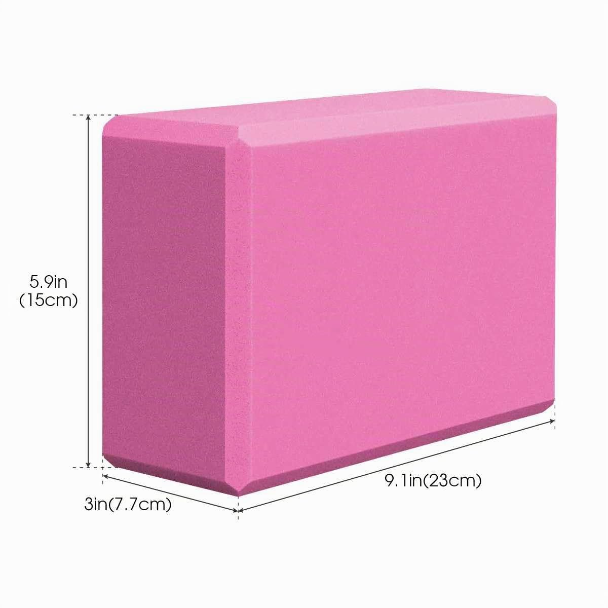 2 Pezzi Blocchi Yoga, Schiuma EVA Mattoni Fitness Yoga Blocks Alta Densità e Antiscivolo per Migliorare forza Equilibrio e Flessibilità Mattoncini Leggeri per Pilates