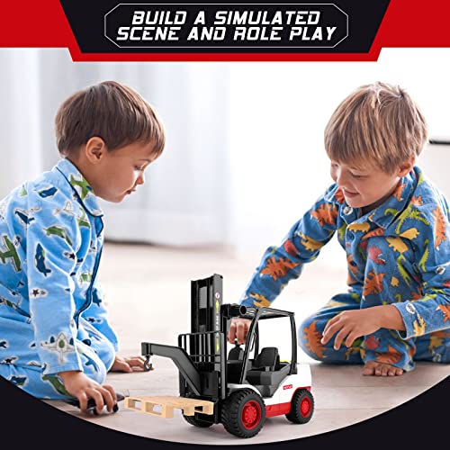 Wakeinsa 12.5" Big Forklift Toy With Load Included And Pallet,Truck Toy For Toddler & Kids,Skid Steer Toy,Sound And Lights,For 3+ Boys And Girls Christmas & Birthday Gifts #TOP1
