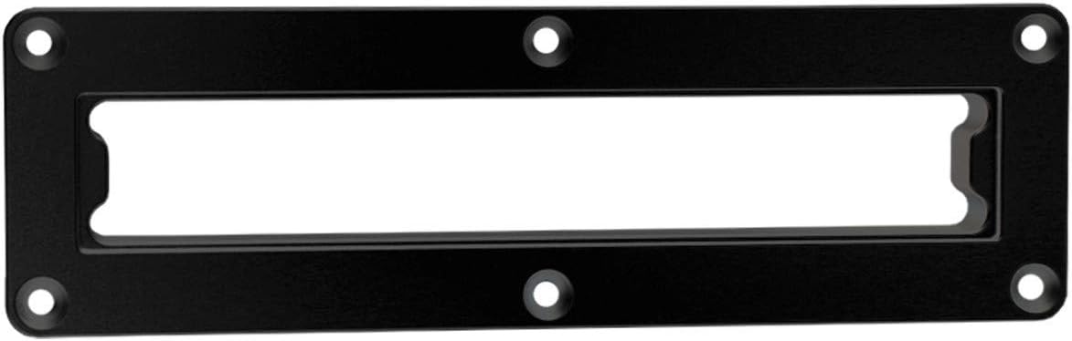Angled view of the black billet in-dash mount